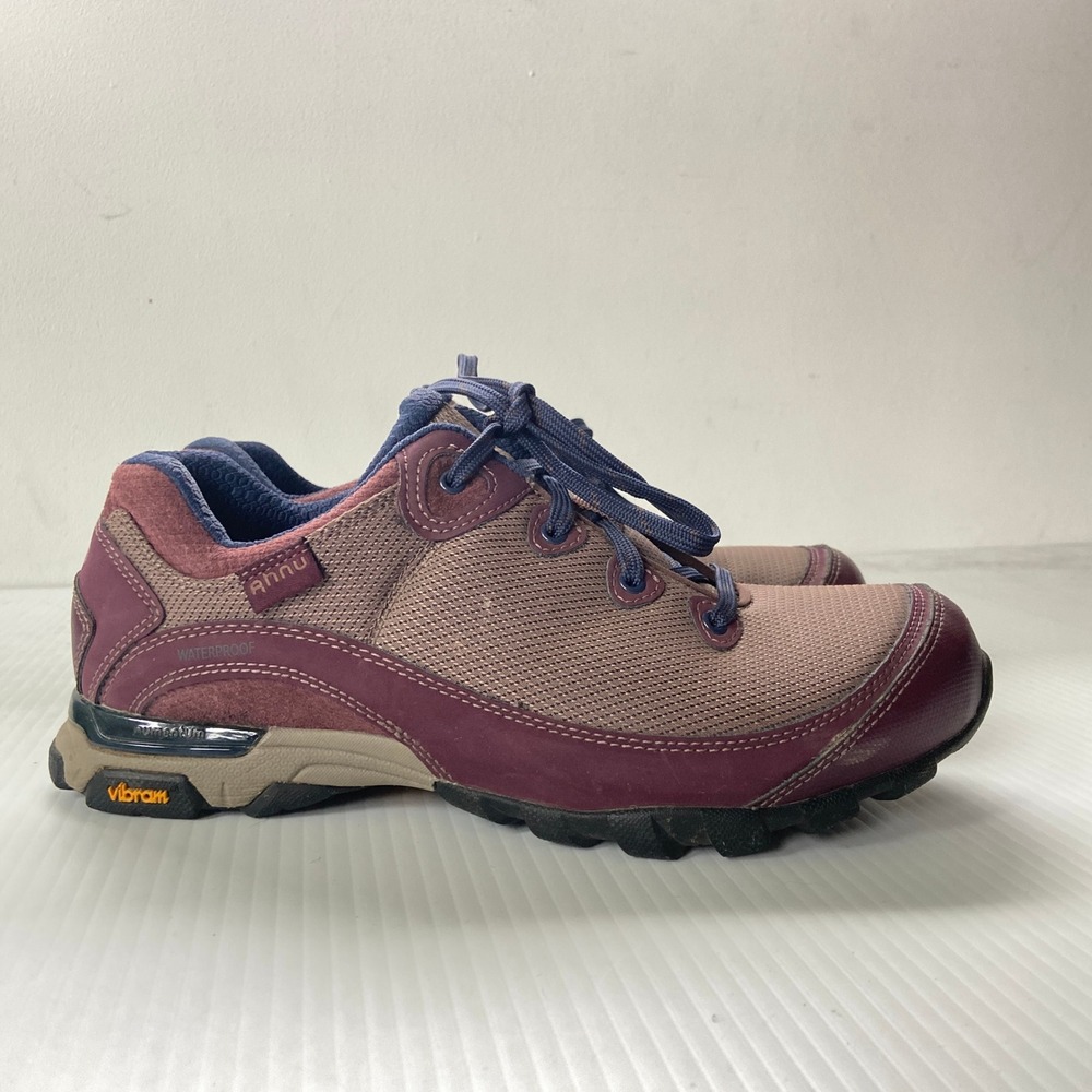 Ahnu by Teva Sugarpine II Waterproof Hiking Shoes‎ Purple Brown Womens 9